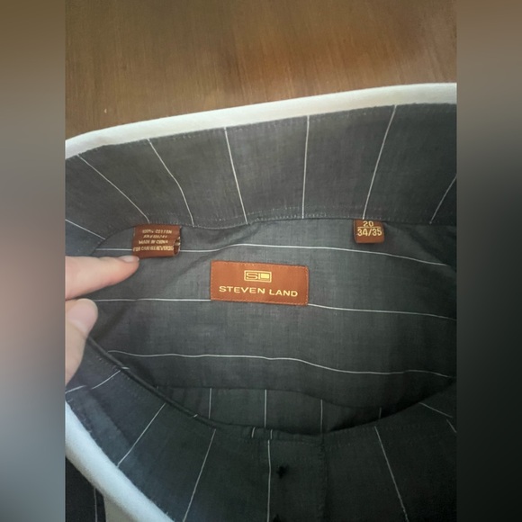 Steven land men’s dress shirt NWT gray 3X-4X - Picture 5 of 7